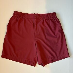 Burlebo Red Athletic Style Shorts Belt Loops Men’s Sz L Preppy Frat